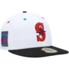 Men's Seattle Mariners New Era White/Black 40th Anniversary Primary Eye 59FIFTY Fitted Hat