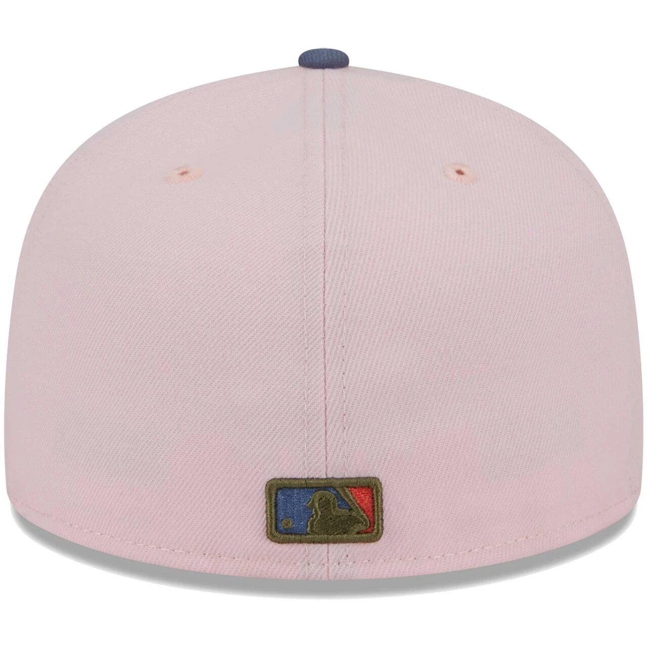 Men's Los Angeles Angels New Era Pink/Blue Olive Undervisor 59FIFTY Fitted Hat - Image 4