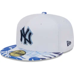Men's New York Yankees New Era White/Blue Flamingo 59FIFTY Fitted Hat