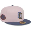 Men's San Diego Padres New Era Pink/Blue Olive Undervisor 59FIFTY Fitted Hat