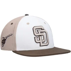 Men's San Diego Padres Pro Standard White/Brown Chocolate Ice Cream Drip Snapback Hat
