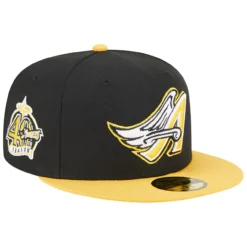 Men's Los Angeles Angels New Era Black/Gold 59FIFTY Fitted Hat