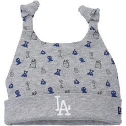 Infant Los Angeles Dodgers New Era Heather Gray Critter Cuffed Knit Hat