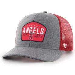 Men's Los Angeles Angels '47 Charcoal Slate Trucker Snapback Hat
