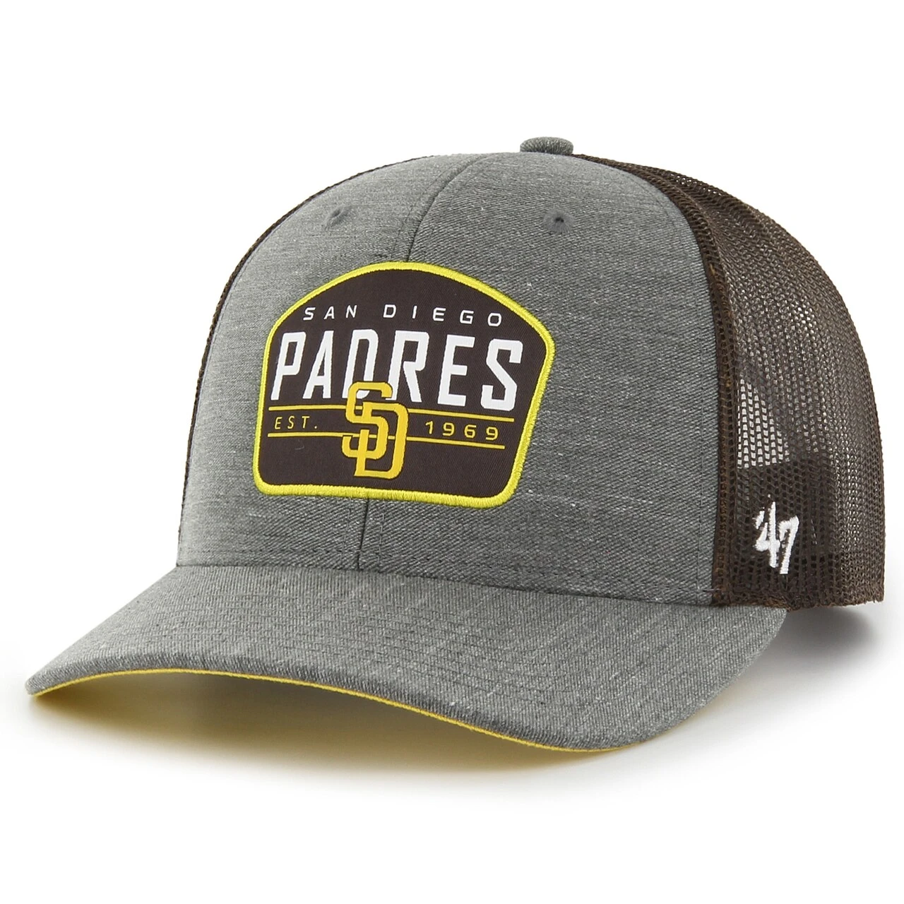 Men's San Diego Padres '47 Charcoal Slate Trucker Snapback Hat
