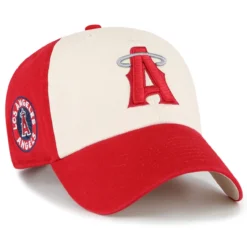 Men's Los Angeles Angels '47 Red Area Code City Connect Clean Up Adjustable Hat