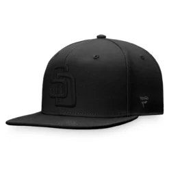 Men's San Diego Padres Fanatics Branded Black On Black Snapback Hat