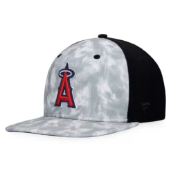 Men's Los Angeles Angels Majestic Gray Smoke Dye Snapback Hat