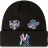 Men's New York Yankees New Era Black Polar Lights Cuffed Knit Hat