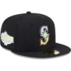 Men's Seattle Mariners New Era Black Multi-Color Pack 59FIFTY Fitted Hat