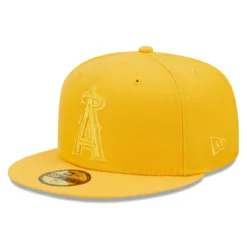 Men's Los Angeles Angels New Era Gold Tonal 59FIFTY Fitted Hat