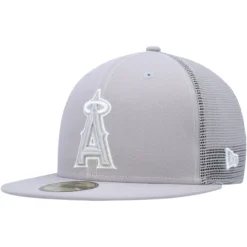 Men's Los Angeles Angels New Era Gray 2023 On-Field Batting Practice 59FIFTY Fitted Hat