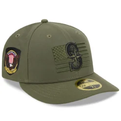 Men's Seattle Mariners New Era Green 2023 Armed Forces Day Low Profile 59FIFTY Fitted Hat