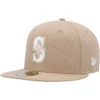 Men's Seattle Mariners New Era Khaki 59FIFTY Fitted Hat