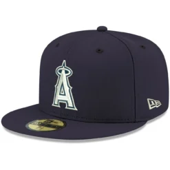 Men's Los Angeles Angels New Era Navy White Logo 59FIFTY Fitted Hat