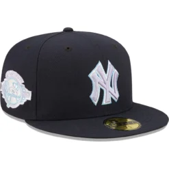 Men's New York Yankees New Era Navy 100th Anniversary Lavender Undervisor 59FIFTY Fitted Hat