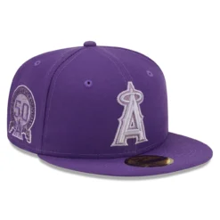 Men's Los Angeles Angels New Era Purple Lavender Undervisor 59FIFTY Fitted Hat