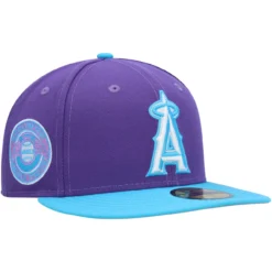 Men's Los Angeles Angels New Era Purple Vice 59FIFTY Fitted Hat
