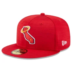 Men's Los Angeles Angels New Era Red 2023 Clubhouse 59FIFTY Fitted Hat