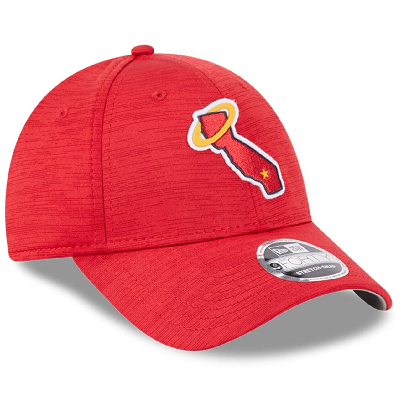 Men's Los Angeles Angels New Era Red 2023 Clubhouse 9FORTY Snapback Hat - Image 3
