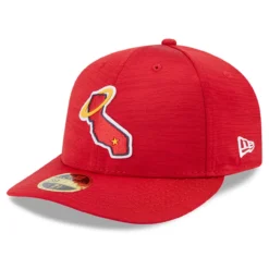 Men's Los Angeles Angels New Era Red 2023 Clubhouse Low Profile 59FIFTY Fitted Hat