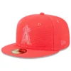 Men's Los Angeles Angels New Era Red 2023 Spring Color Basic 59FIFTY Fitted Hat