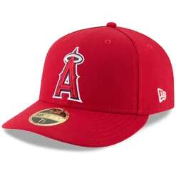 Men's Los Angeles Angels New Era Red 60th Anniversary Authentic Collection On-Field Low Profile 59FIFTY Fitted Hat
