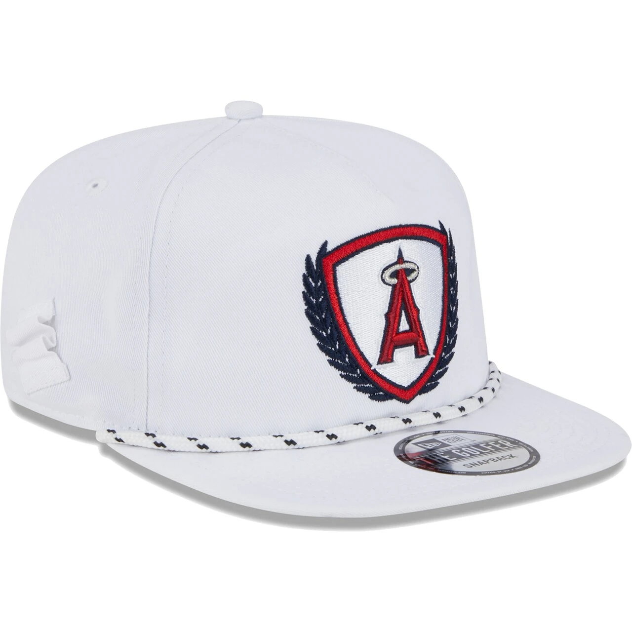 Men's Los Angeles Angels New Era White Golfer Tee 9FIFTY Snapback Hat