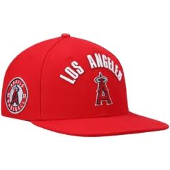 Men's Los Angeles Angels Pro Standard Red Stacked Logo Snapback Hat