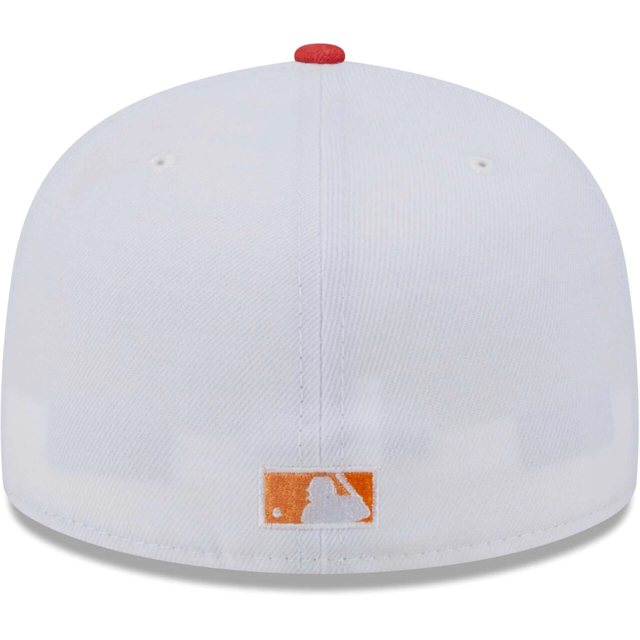 Men's Anaheim Angels New Era White/Orange Cooperstown Collection Flamingo 59FIFTY Fitted Hat - Image 4