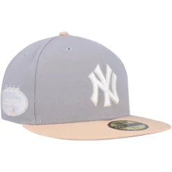 Men's New York Yankees New Era Gray/Peach 2008 MLB All-Star Game Purple Undervisor 59FIFTY Fitted Hat