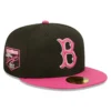 Men's Brooklyn Dodgers New Era Black/Pink 1955 World Series Champions Passion 59FIFTY Fitted Hat