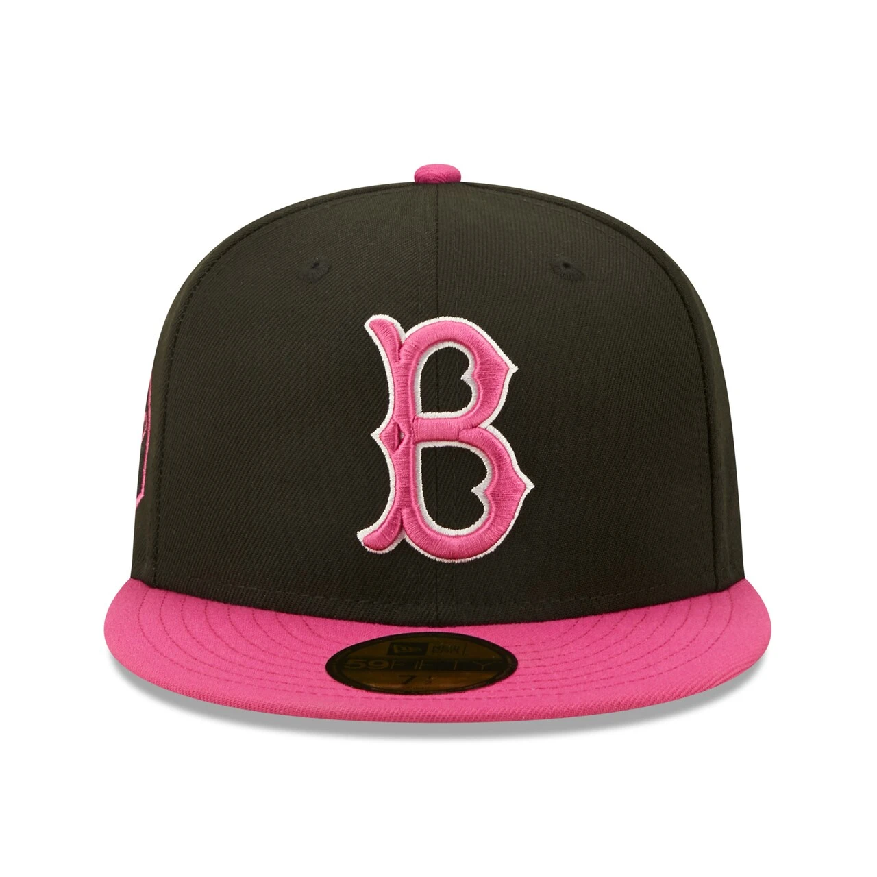Men's Brooklyn Dodgers New Era Black/Pink 1955 World Series Champions Passion 59FIFTY Fitted Hat - Image 2