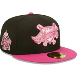 Men's Los Angeles Angels New Era Black/Pink 40th Season Passion 59FIFTY Fitted Hat