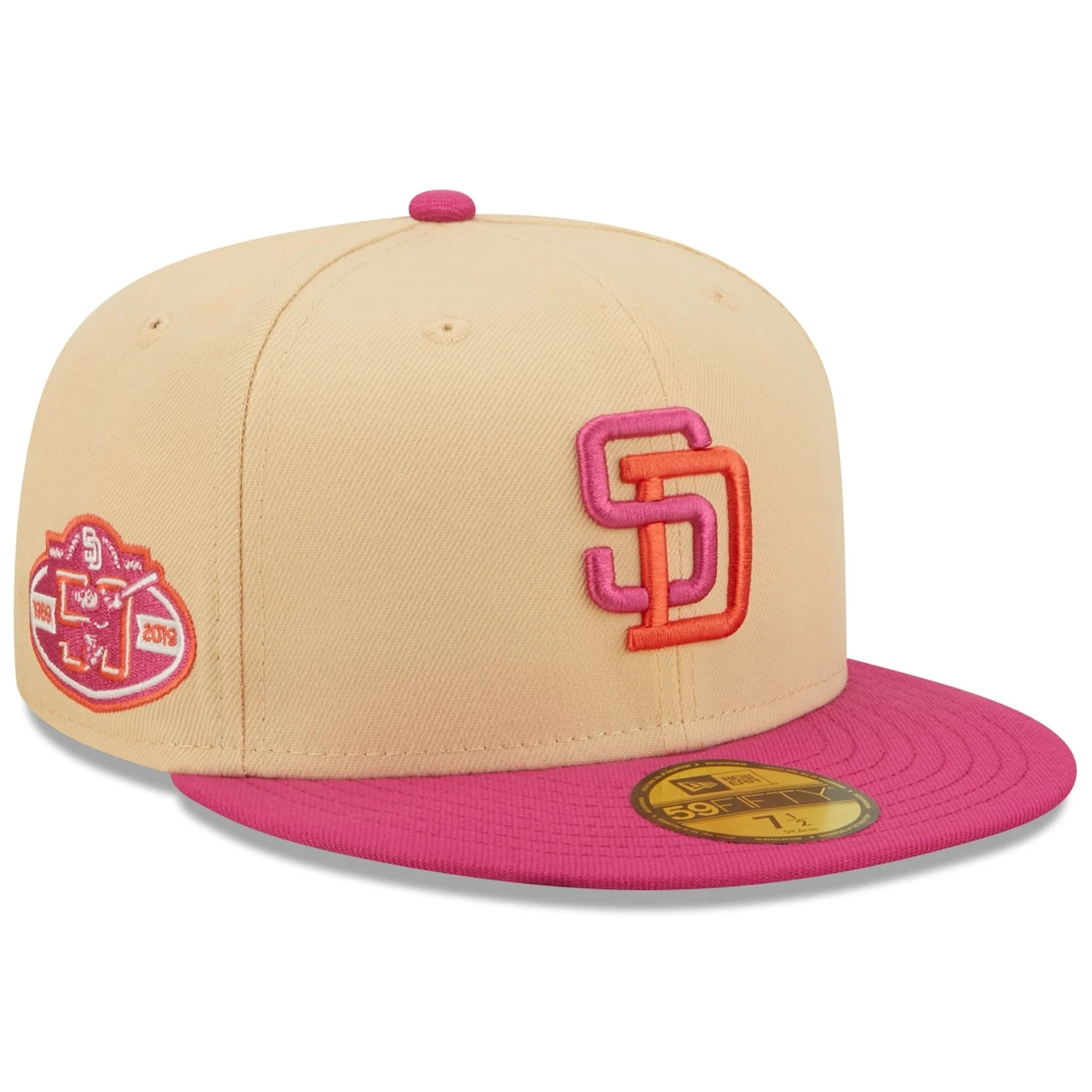 Men's San Diego Padres New Era Orange/Pink 50th Anniversary Mango Passion 59FIFTY Fitted Hat