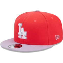 Men's Los Angeles Dodgers New Era Red/Purple Spring Basic Two-Tone 9FIFTY Snapback Hat