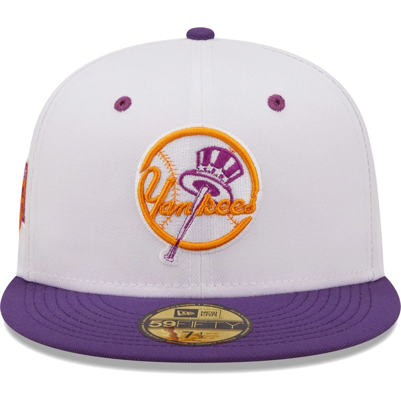 Men's New York Yankees New Era White/Purple Final Season At The Original Yankee Stadium Grape Lolli 59FIFTY Fitted Hat - Image 2