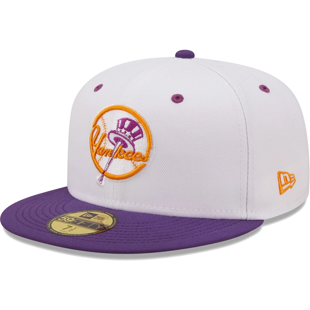 Men's New York Yankees New Era White/Purple Final Season At The Original Yankee Stadium Grape Lolli 59FIFTY Fitted Hat - Image 3