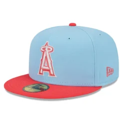 Men's Los Angeles Angels New Era Light Blue/Red Spring Color Two-Tone 59FIFTY Fitted Hat