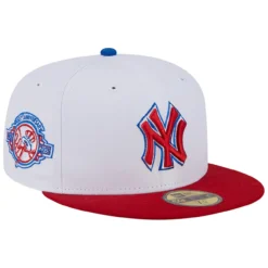 Men's New York Yankees New Era White/Red Undervisor 59FIFTY Fitted Hat