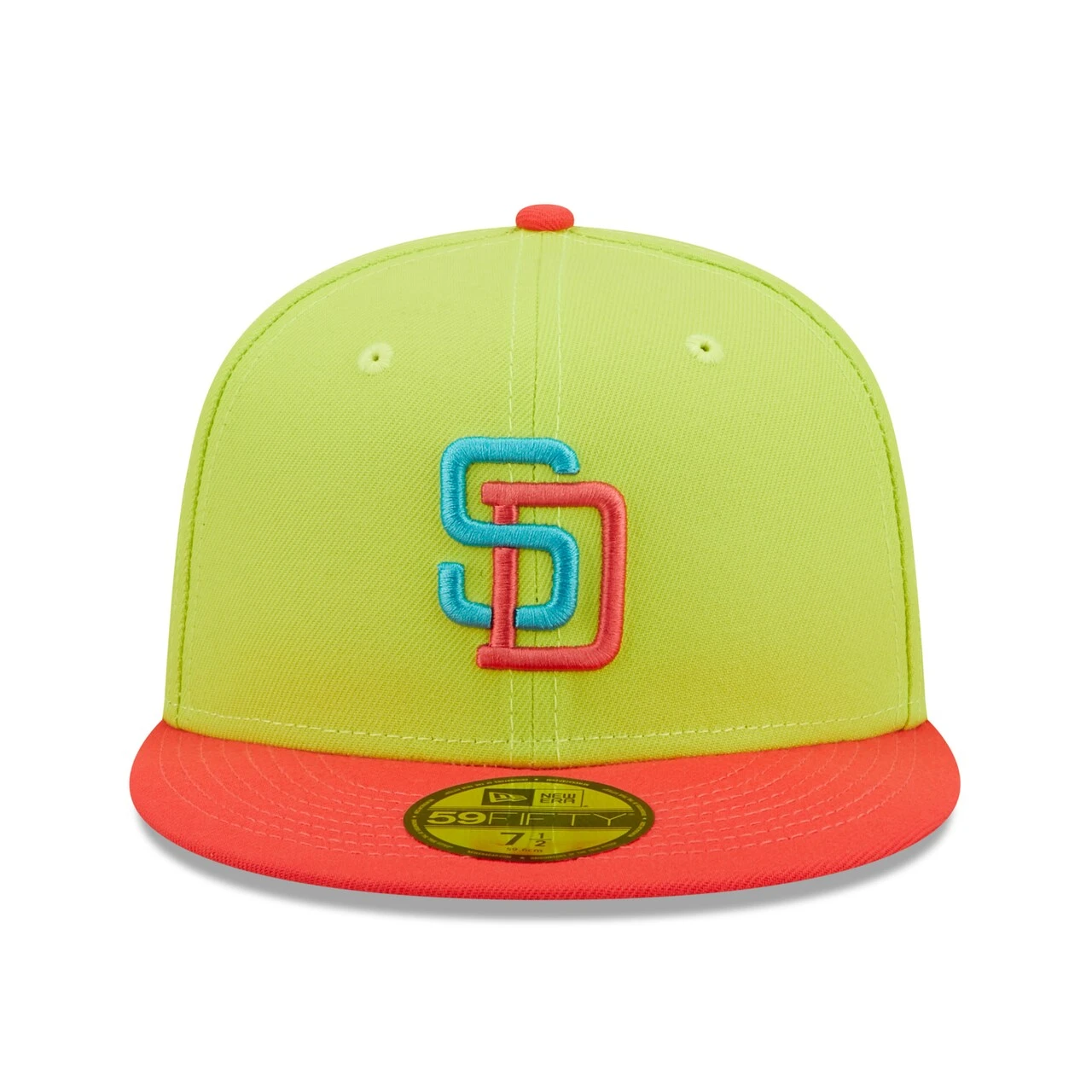 Men's San Diego Padres New Era Green/Red 1992 MLB All-Star Game Cyber Highlighter 59FIFTY Fitted Hat - Image 2