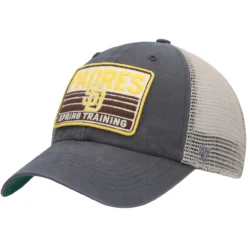 Men's San Diego Padres '47 Charcoal/Tan Four Stroke Clean Up Trucker Snapback Hat