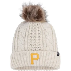 Women's Pittsburgh Pirates '47 Cream Meeko Cuffed Knit Hat With Pom