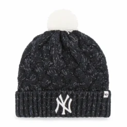 Women's New York Yankees '47 Navy Knit Cuffed Hat With Pom
