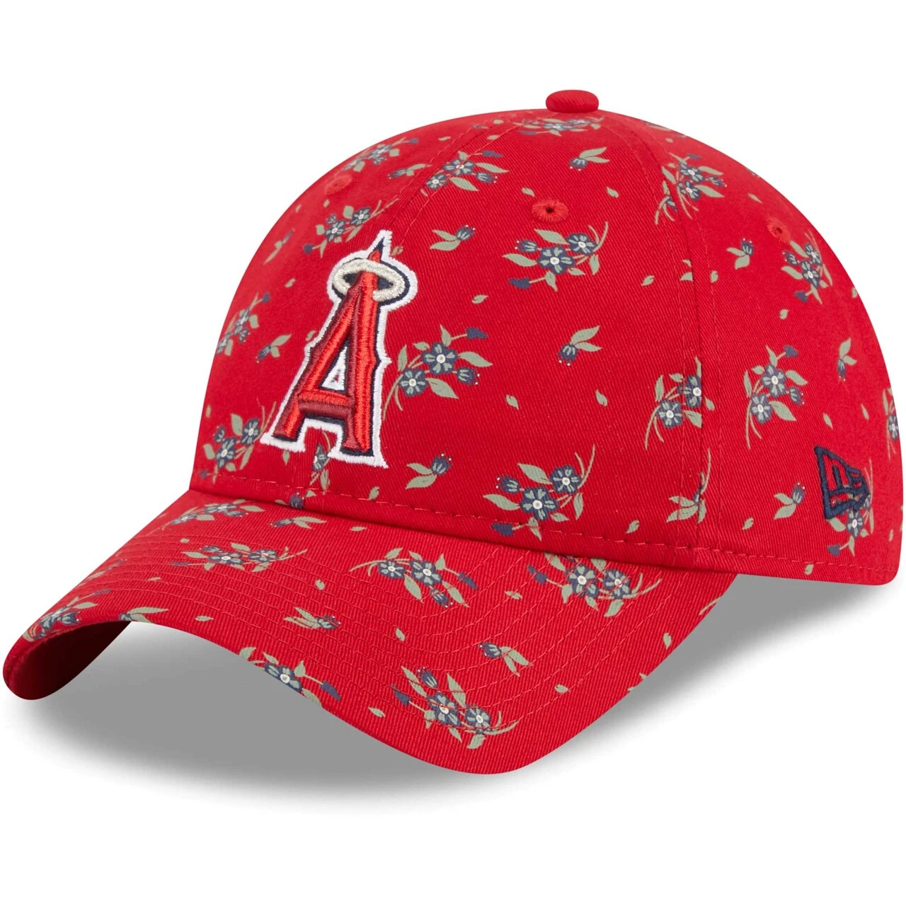 Youth Los Angeles Angels New Era Red Bloom 9TWENTY Adjustable Hat