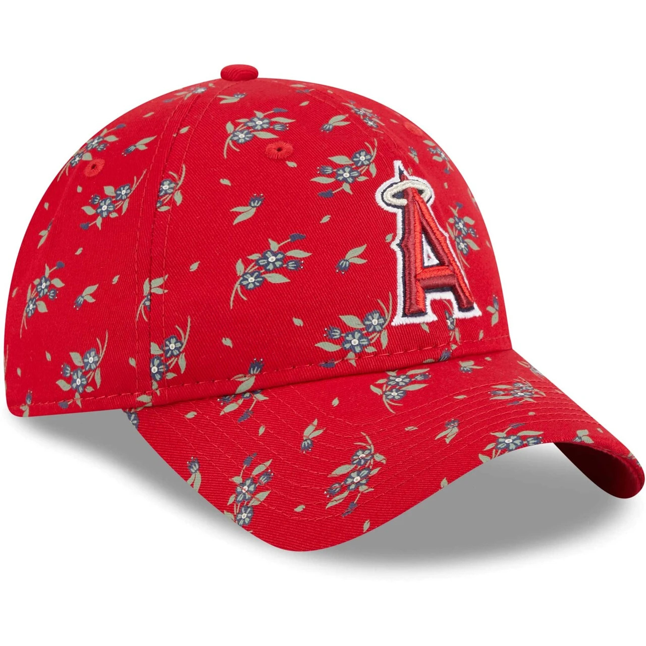 Youth Los Angeles Angels New Era Red Bloom 9TWENTY Adjustable Hat - Image 3